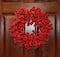 16" Christmas Outdoor Weatherproof Red Berry Wreath on Natural Twig Base